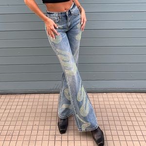 UO bedazzled jeans